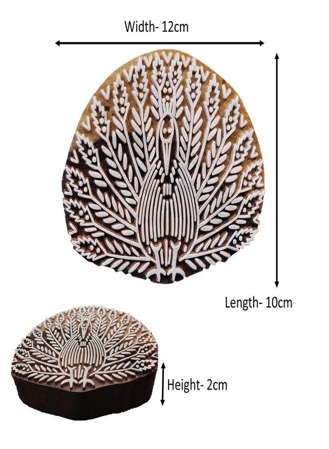 ecofynd Animal Wood Block Stamps (Pack of 1), Wooden Blocks for Block Printing Stamp Set, Artistic Shapes Craft Kids Saree Border DIY Henna Fabric Textile Paper Clay Pottery Hand-Carved (BLOCK008) - Image 3